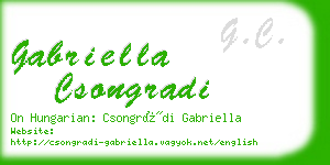 gabriella csongradi business card